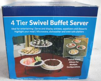 7792 - 4 Tier Swivel Buffet Server in Box

