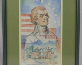 1403 - "Lynchburg's Bicentennial Garden Day" 1986 Peggy Burruss, Watercolor, 17x12
