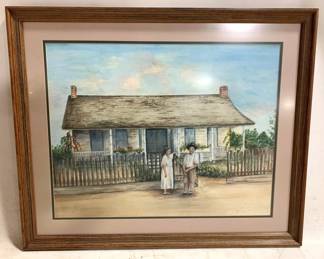 3347 - Framed Art, signed - 29 x 34
