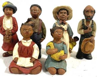 8611 - 6 Black Americana Figures
