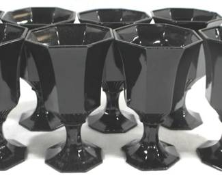 8500 - 8 Independence Octagonal Black Glasses - 5.5" Tall
