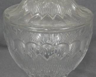 179 - Cambridge Glass Jenny Lind Candy Jar 8"
