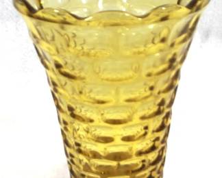 5032 - Amber Glass Vase - 8.5" Tall
