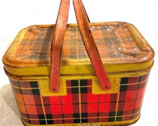 3170 - Metal Picnic Basket - 8" x 14" x 10"
