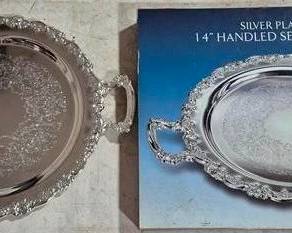 3321 - Silver Plate 14" Tray in Box
