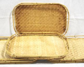 8549 - 7 Wicker Serving Trays - 13" x 19"
