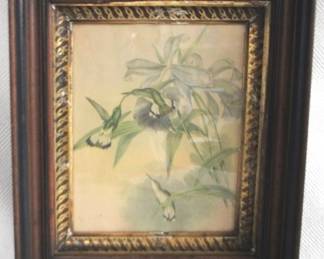 7633 - Walnut Shadowbox Frame w/ Print - 14.5" x 12.5"
