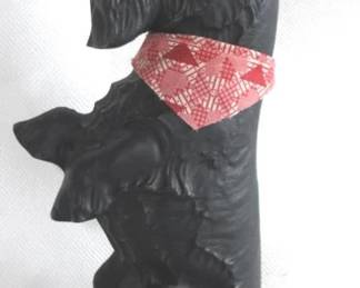7582 - Cast Iron Begging Scottie Dog Door Stop 16.5" tall (back side is flat)
