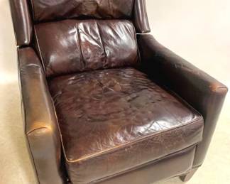 3220 - Leather Recliner - 38 x 30 x 32 leather is worn
