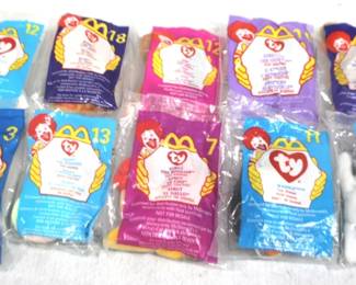 8442 - Lot of 10 McDonalds TY Beanie Babies
