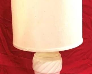 3245 - Marble Lamp - 27" tall You are buying a used as-is electric/electronic item. We do not guarantee all components are present, and if it is not expressly stated, it is untested.
