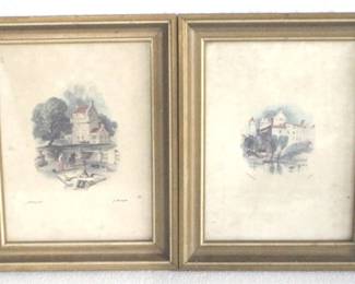 8092 - 2 Framed Prints - 8" x 9.5"
