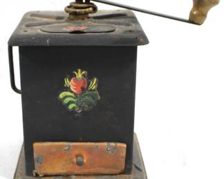 8378 - Metal Coffee Grinder - 9.5" x 6.5" x 6.5"
