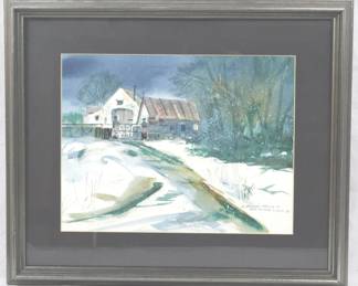 1394 - C Booth Farcus "Blue Ridge" Watercolor 16x19.5