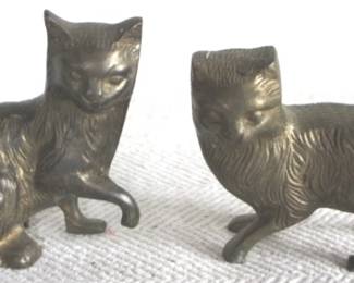 7825 - 2 Brass Cat Figures
