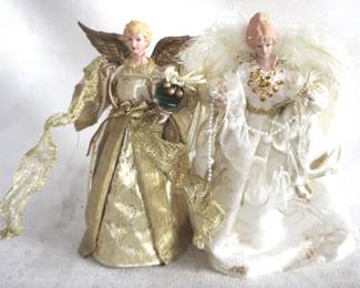 7597 - 2 Christmas Tree Angel Toppers - 13" Tall
