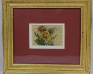 1386 - Clarence Spradlin Framed Watercolor 8x9
