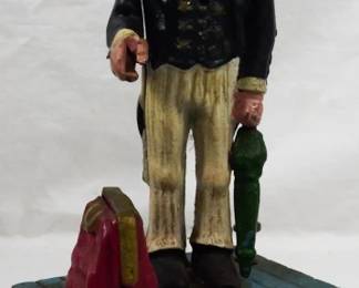 1601 - Cast Iron Uncle Sam Bank 11"
