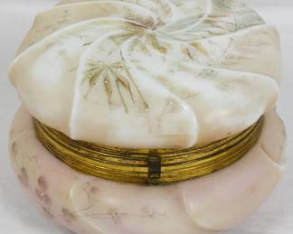 141 - Wave Crest Hand Painted Dresser Box 4x5"
