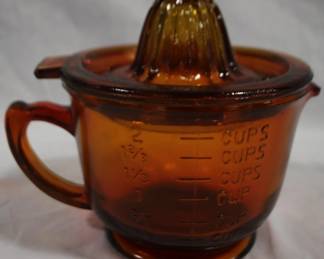 7190 - Amberina Colored Glass Juicer 5.5 x 6
