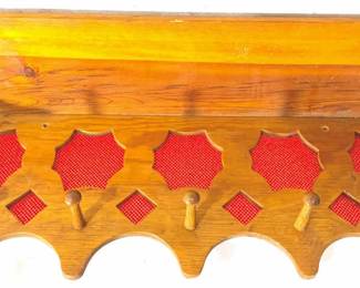 3167 - Vintage Hat Rack Shelf - 12" x 33" x 8"
