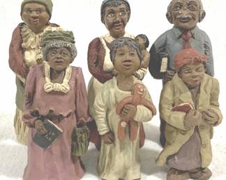 8613 - 6 Black Americana Figures
