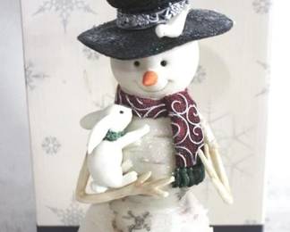 7596 - Birch Hearts Snowman w/ Box - 12" Tall
