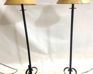 3206 - 2 Floor Lamps - 58" Tall You are buying a used as-is electric/electronic item. We do not guarantee all components are present, and if it is not expressly stated, it is untested.
