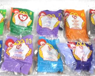 8444 - Lot of 10 McDonalds TY Beanie Babies
