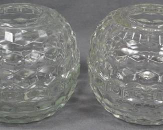 187 - Pr Fostoria American 2 Part Candle Lusters
