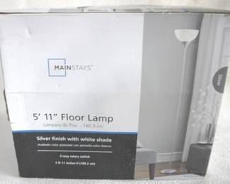 8001 - Mainstays 5'11" Floor Lamp in Box You are buying a used as-is electric/electronic item. We do not guarantee all components are present, and if it is not expressly stated, it is untested.
