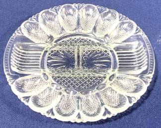 8623 - Glass Deviled Egg Plate - 11" Round

