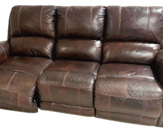 3222 - Power Leather Sofa 36 x 79 x 31 - as is You are buying a used as-is electric/electronic item. We do not guarantee all components are present, and if it is not expressly stated, it is untested.
