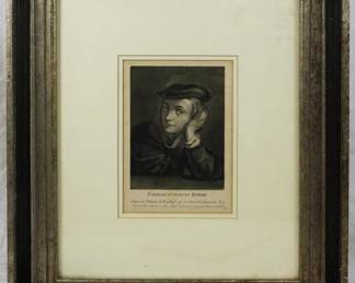 1531 - Framed Portrait D'un Jeune Homme 21x19

