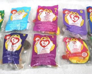 8452 - Lot of 10 McDonalds TY Beanie Babies
