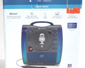 8234 - Singing Machine Karaoke Machine - New You are buying a used as-is electric/electronic item. We do not guarantee all components are present, and if it is not expressly stated, it is untested.
