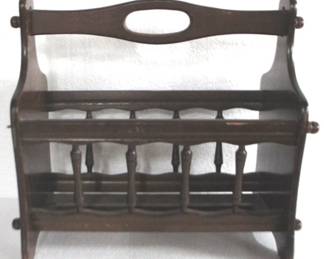 8093 - Wood Magazine Stand - 18" x 16" x 10"
