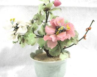 8551 - Carved Stone Flower - 12" x 11"
