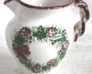 7837 - Art Pottery Pitcher - 6.5" Tall
