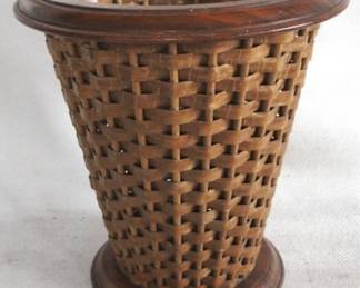 7645 - Woodcraft Basket Trash Can - 13" x 12"
