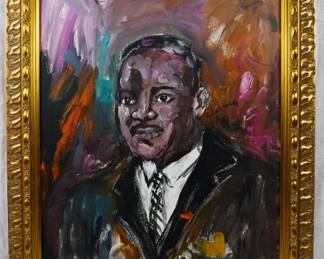 1534 - Anna Sandhu Ray Painting of Martin Luther King, Jr 30x26
