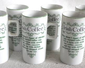 7948 - 6 Irish Coffee Cups - 4" Tall
