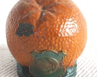 7755 - Vintage Florida Orange Bank (Metal) 3" Tall
