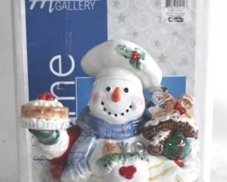7685 - Mission Gallery Snowman Cookie Jar w/ Box
