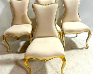 3111 - 4 Alden Parkes Dyann Dining Chairs 42 x 23 x 22 - scratch on side paint
