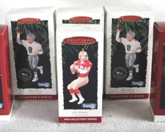 7703 - 6 Hallmark Football Player Ornaments

