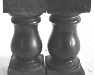 8348 - 2 Marble Candle Holders - 6" Tall
