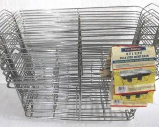 8148 - Lot of 16 Metal Wire Racks - 24" x 12" x 8"
