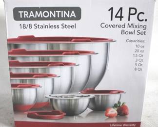 7725 - Tramontina Covered Mixing Bowl Set in Box
