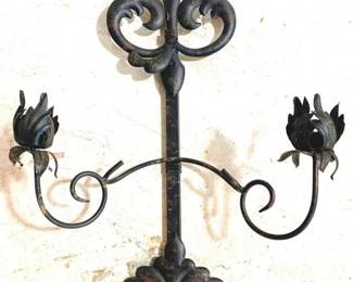 3169 - Metal Candlestick Sconce - 24" x 16"
